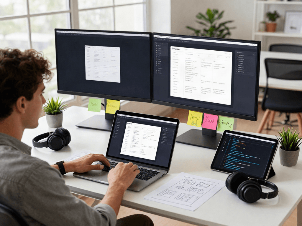 Pikashow apk download interface displayed on a laptop in a modern workspace