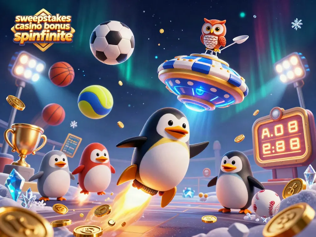 Engage with sweepstakes casino bonus spinfinite imagery showcasing fun games and dynamic elements.