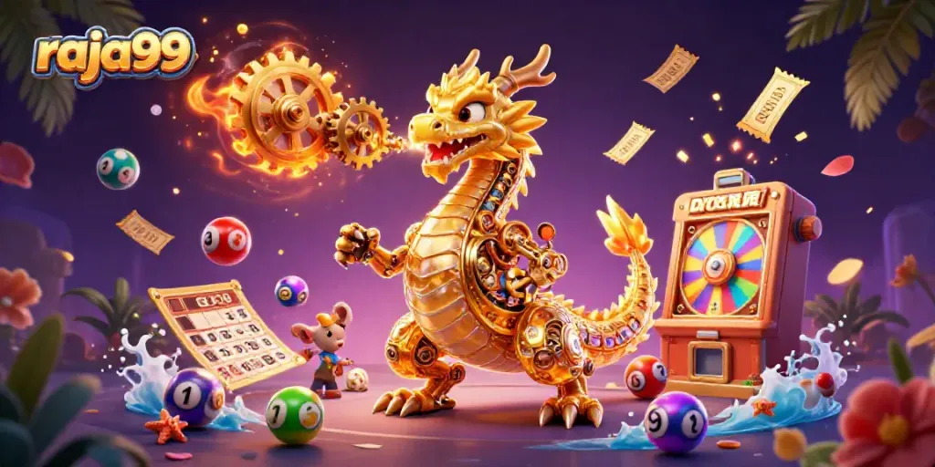 Experience exciting wins with raja99 at this vibrant online casino with golden graphics and dynamic gameplay elements.