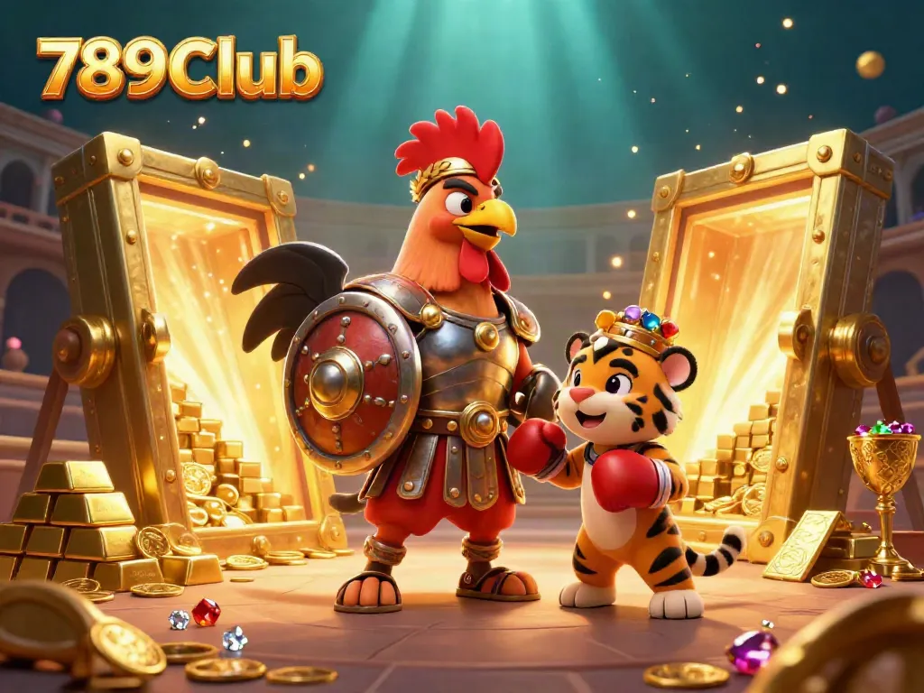 Experience the thrill of 789Club in this vibrant 3D casino illustration showcasing adventure and treasure.