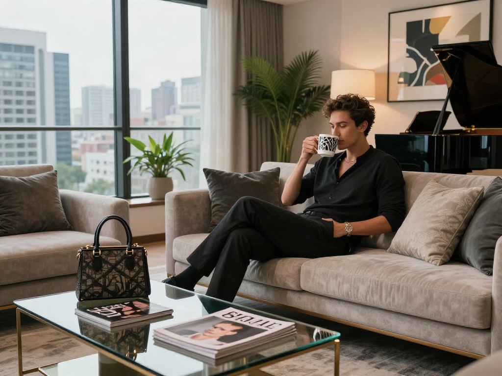 Gaya hidup mewah luxury111 dalam apartemen modern dengan pemandangan kota yang menakjubkan.