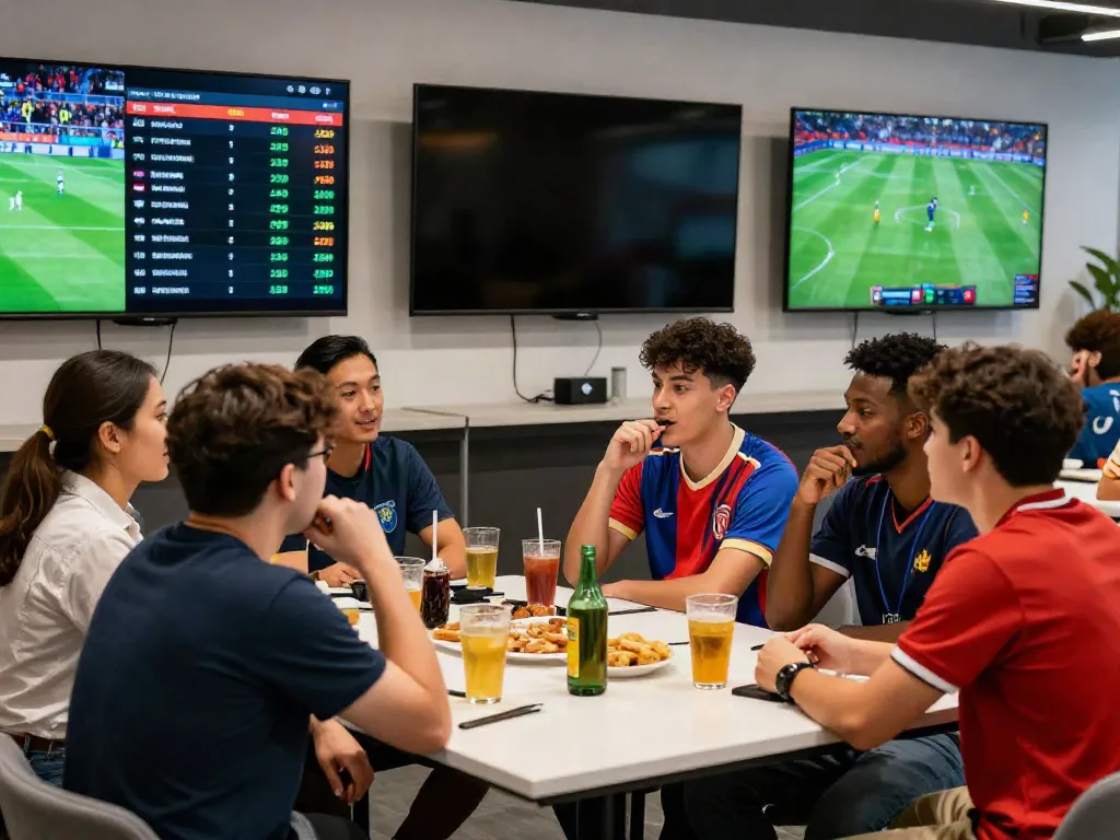 Engaged group discussing high-odds betting strategies on WWBOLA platform.