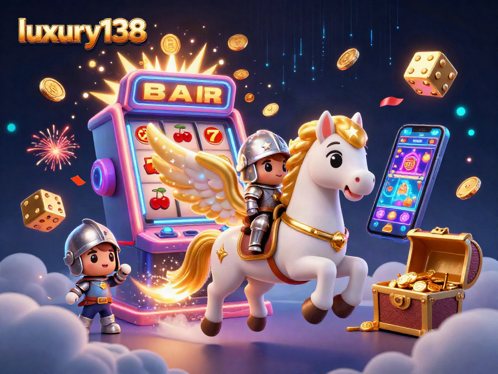 Menangkan jackpot di luxury138 dengan kuda bersayap dan simbol permainan yang mengagumkan.