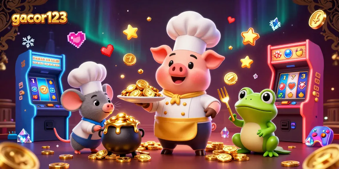 Experience thrilling gambling fun at gacor123 with vibrant slot reels and engaging characters.
