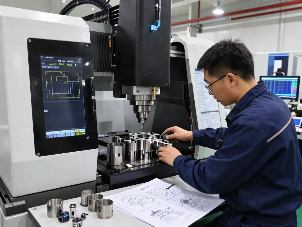 Leading aerospace CNC parts manufacturers in a precision machining workshop showcasing skilled craftsmanship and advanced technology.
