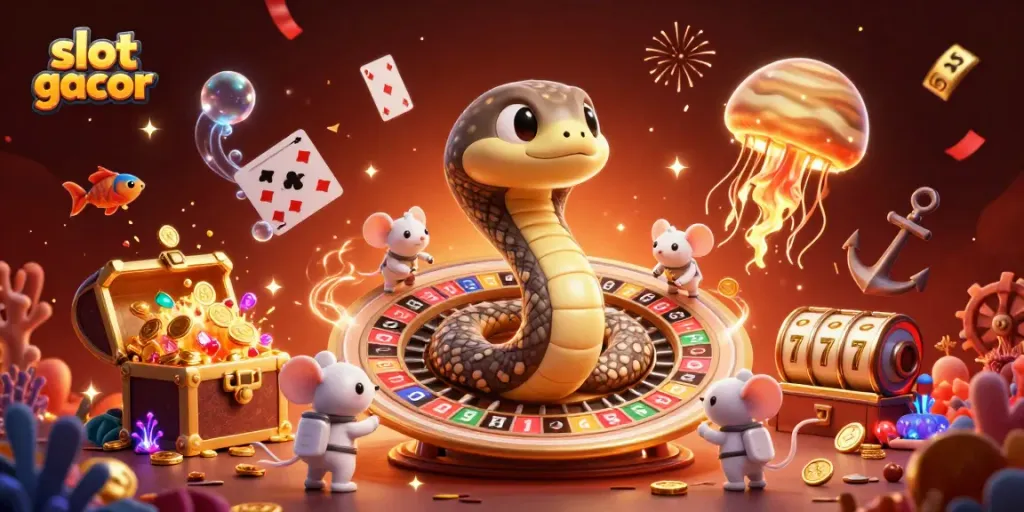 Visualisasi slot gacor yang menarik dengan pemain menempatkan taruhan pada planet berputar yang terbuat dari cincin Saturnus.