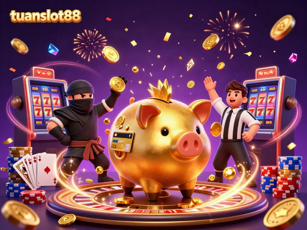 Rasakan kegembiraan tuanslot88 dengan adegan kasino 3D yang penuh warna dan aksi!