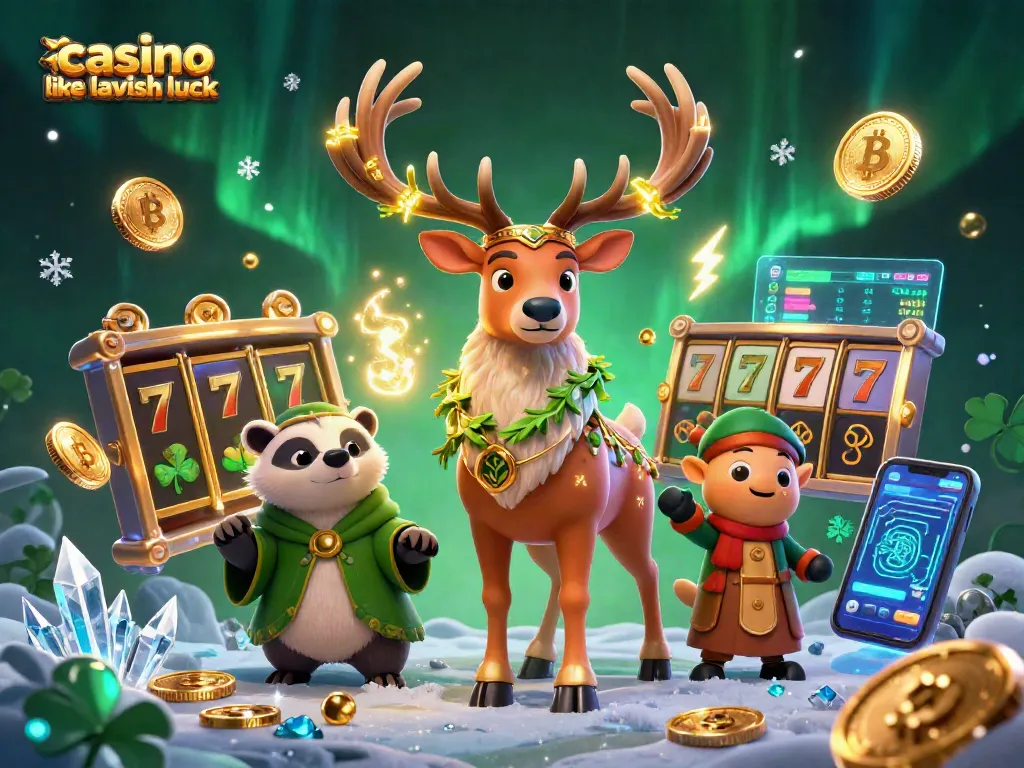 Experience thrilling gameplay in a casino like Lavish Luck with captivating characters and vibrant slot elements.